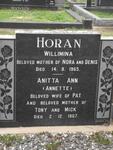 HORAN Willimina -1965 :: HORAN Anitta Ann -1967