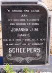 SCHEEPERS Johanna J.M. 1896-1977