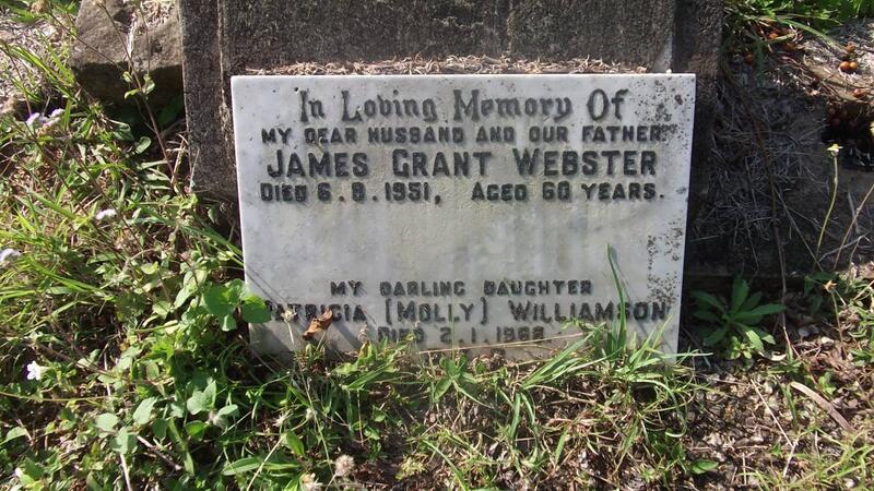 WEBSTER James Grant -1951 :: WILLIAMSON Patricia -1968