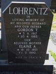 LOHRENTZ Gordon T. 1917-1985 & Elaine A. 1925-1990