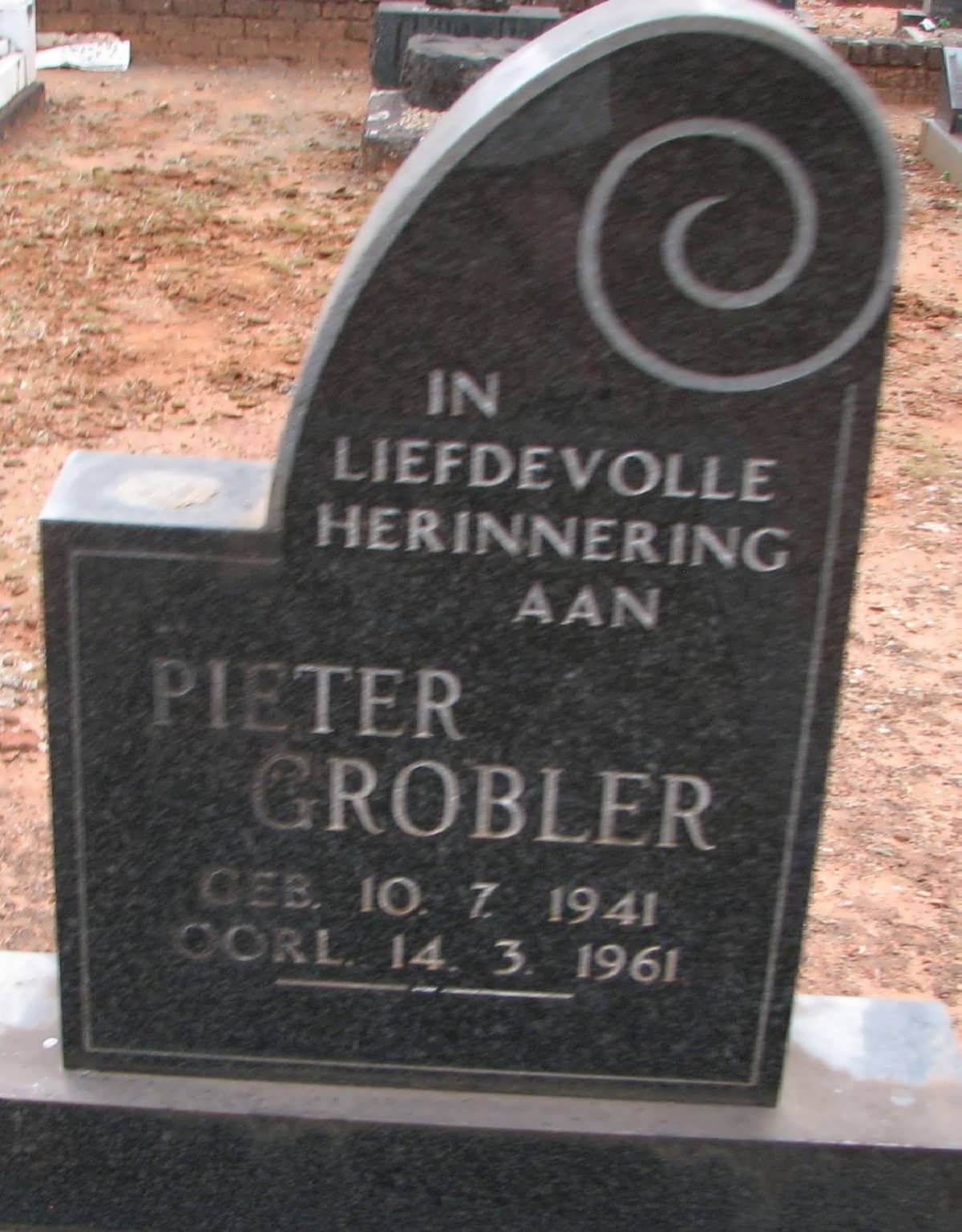 GROBLER Pieter 1941-1961