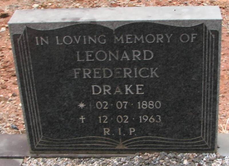 DRAKE Leonard Frederick 1880-1963