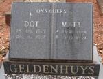 GELDENHUYS Matt 1898-1939 & Dot 1907-?
