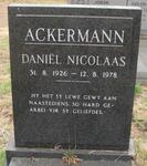 ACKERMANN Daniel Nicolaas 1926-1978