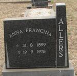 ALLERS Anna Francina 1899-1978