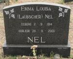 NEL Emma Louisa nee LAUBSCHER 1914-2000