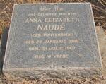 NAUDE Anna Elizabeth nee WINTERBACH 1885-1967