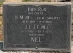 NEL J.I.J.F 1884-1972 & H.M. SWART 1891-1964