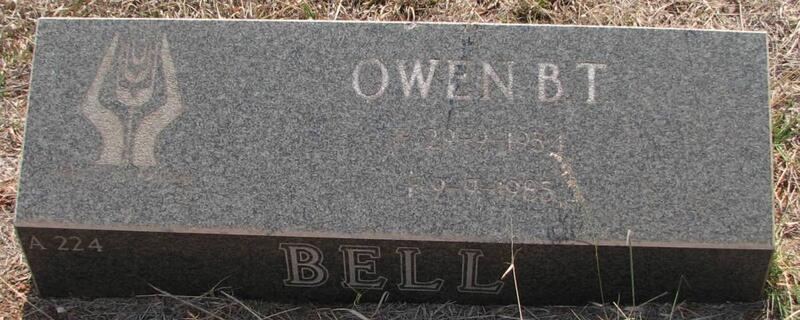BELL Owen B.T. 1954-1985