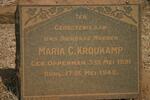 KROUKAMP Maria C. 1891-1948