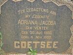 COETSEE Adriana Jacoba nee VENTER 1903-1955