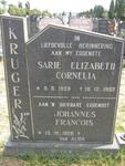 KRUGER Johannes Francois 1920- & Sarie Elizabeth Cornelia 1928-1992