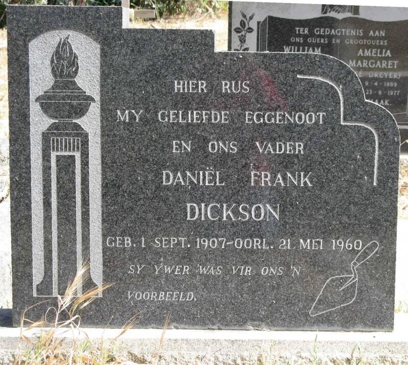 DICKSON Daniel Frank 1907-1960