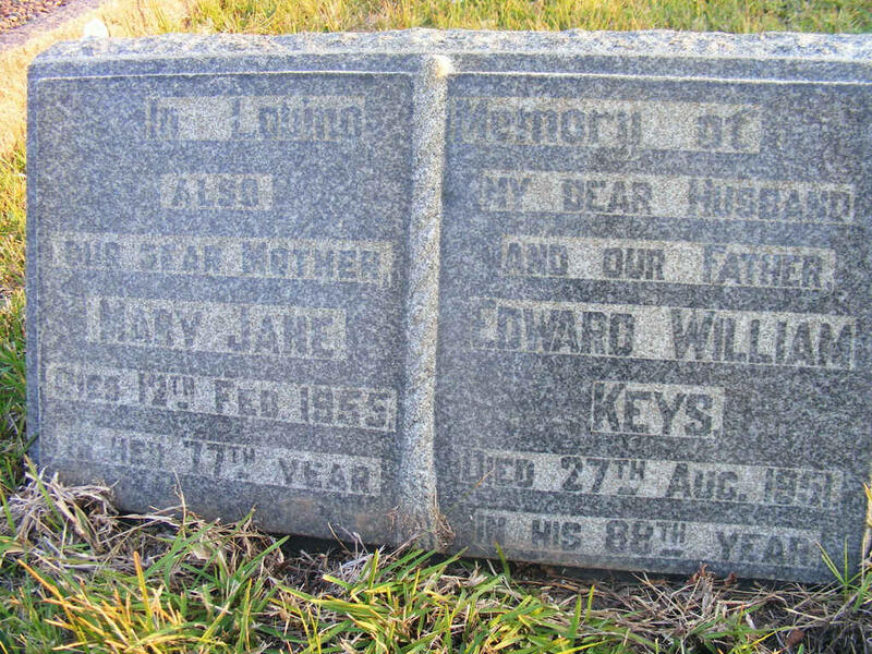 KEYS Edward William -1951 & Mary Jane -1955