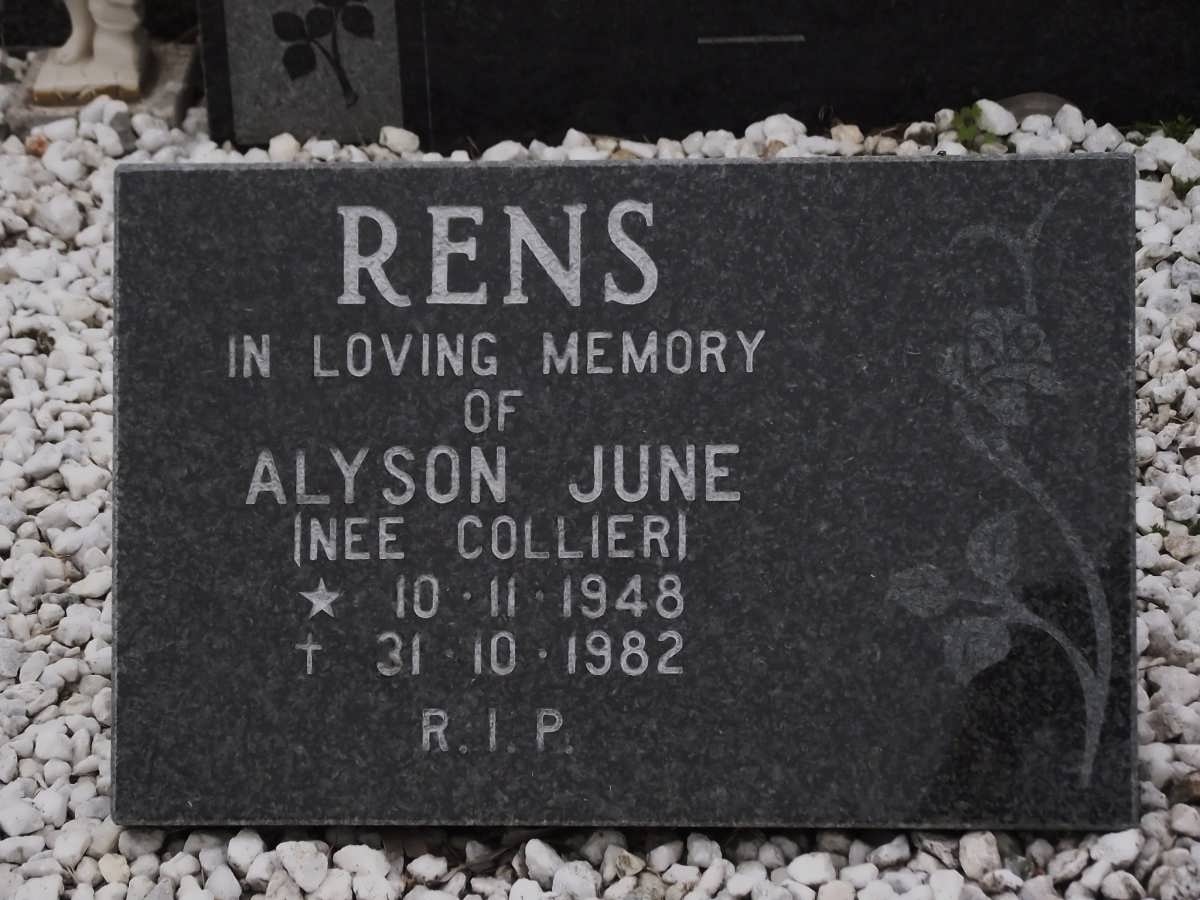 RENS Alyson June nee COLLIER 1948-1982