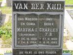 SCHOEMAN Martha I. formerly VAN DER KUIL 1908-1984 :: KUIL Charles F.B., van der 1930-1965