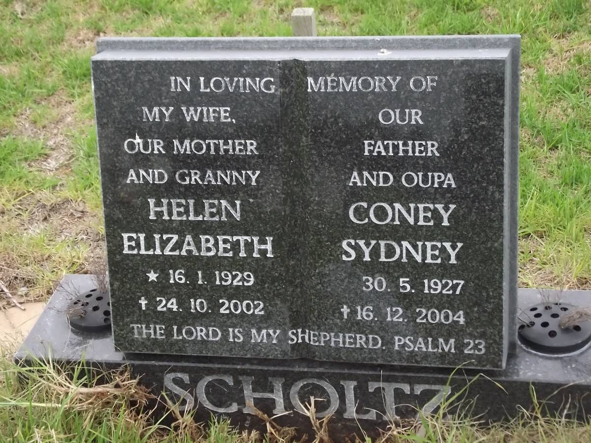 SCHOLTZ Coney Sydney 1927-2004 & Helen Elizabeth 1929-2002