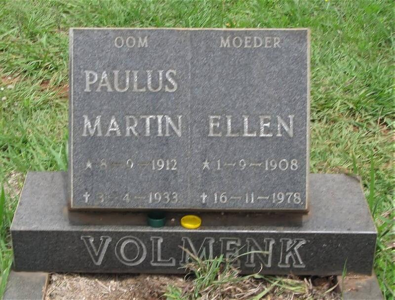 VOLMENK Ellen 1908-1978 :: VOLMENK Paulus Martin 1912-1933