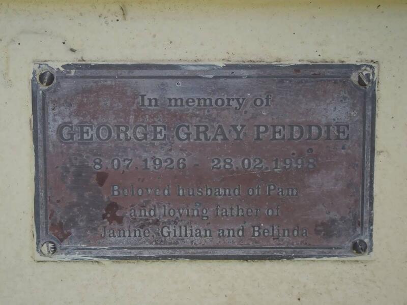 PEDDIE George Gray 1926-1998