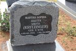 SMITH Martha Sophia Aletta voorheen KRITZINGER nee v WYK 1923-2009
