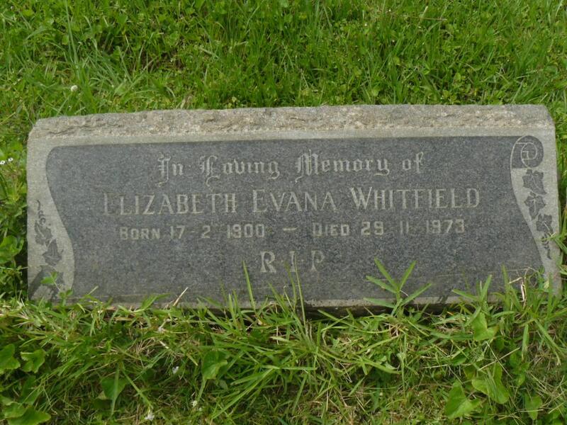 WHITFIELD Elizabeth Evana 1900-1973