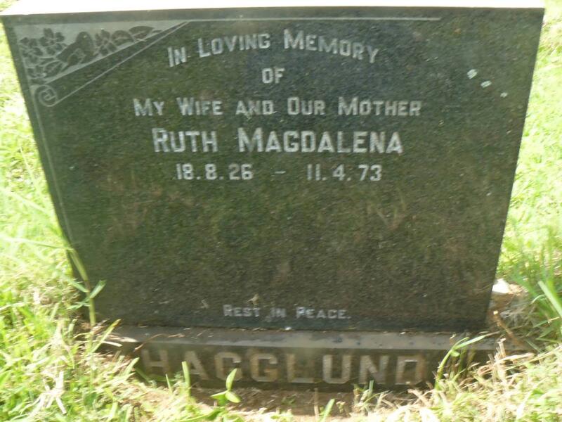 HAGGLUND Ruth Magdalena 1926-1973
