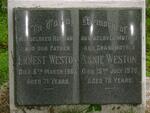 WESTON Ernest -1967 & Annie -1976