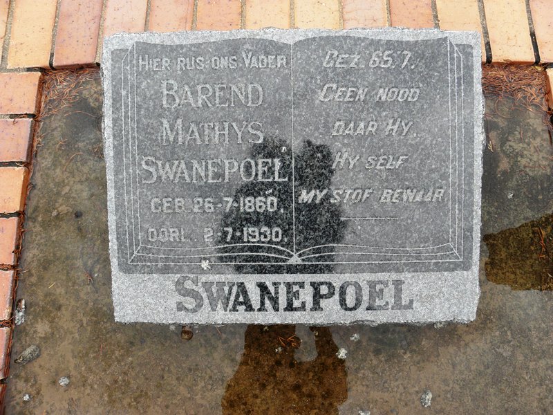 SWANEPOEL Barend Mathys 1860-1930