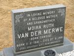 MERWE Moira Ruth, van der nee CAWOOD 1918-1981