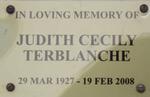TERBLANCHE Judith Cecily 1927-2008