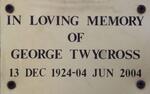 TWYCROSS George 1924-2004