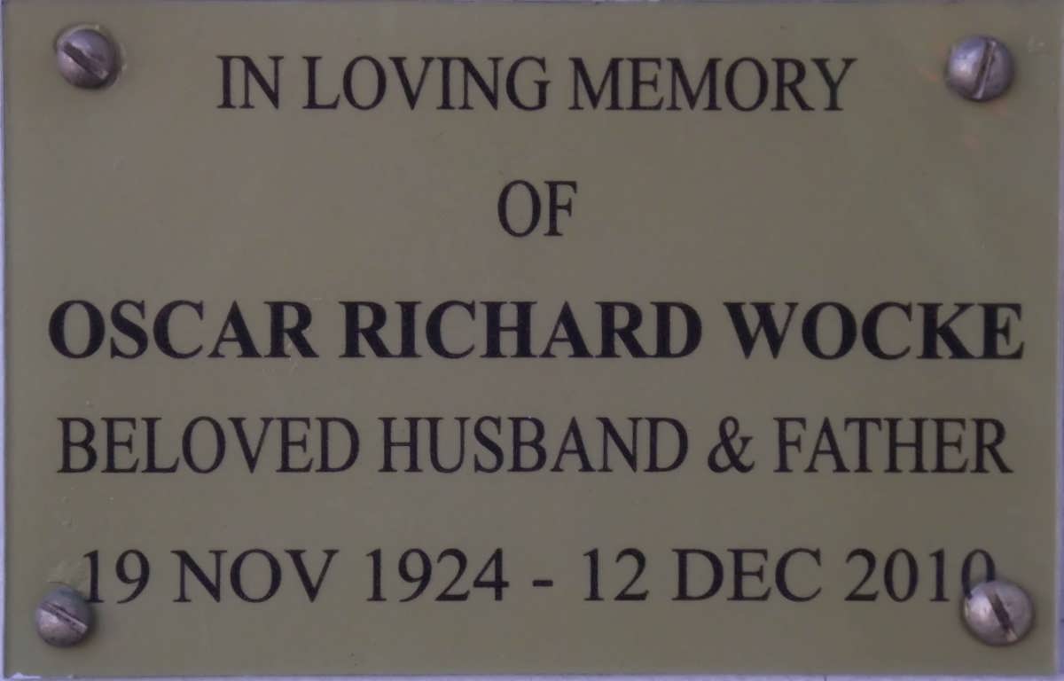 WOCKE Oscar Richard 1924-2010