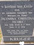 KRUGER Jacomina Christina Jacoba nee VAN DYDK 1920-1976