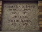 BARNS Herbert Roger 1875-1957 & Hester Edwina 1877-1963