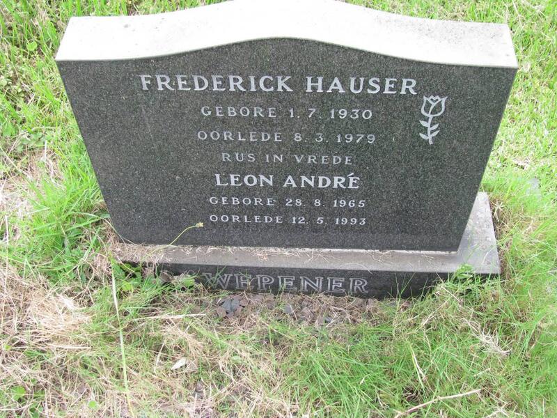 WEPENER Frederick Hauser 1930-1979 :: WEPENER Leon Andre 1965-1993