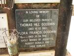 GOODWIN Thomas Hill -1962 & Flora Francis -1998
