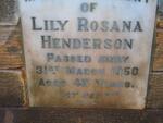 HENDERSON Lily Rosana -1950