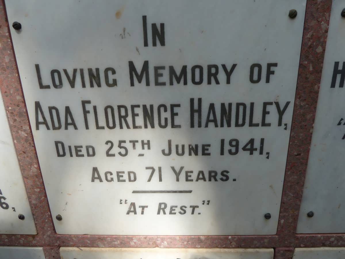 HANDLEY Ada Florence -1941