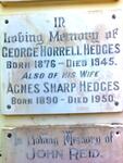 HEDGES George Horrell 1876-1945 & Agnes Sharp 1890-1950