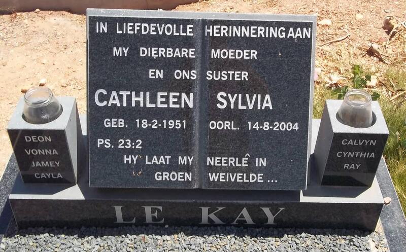 KAY Cathleen Sylvia, le 1951-2004