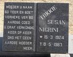 NIGRINI Susan 1924-1987