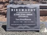 NIEUWOUDT Ethelena Anna nee ERASMUS 1908-2004