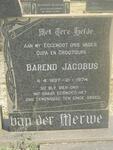 MERWE Barend Jacobus, van der 1897-1974 & Johanna COETZEE 1910-1980