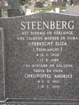 STEENBERG Gerbrecht Eliza TERBLANCHE 1908-1988 & Christoffel Andries 1910-1990
