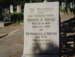 COETZÉ Hendrik A. 1857-1935 & Petronella J. UYS 1873-1932
