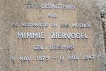 ZIERVOGEL Mimmie nee BOSMAN 1879-1947