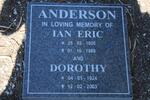 ANDERSON Ian Eric 1920-1989 & Dorothy 1924-2003