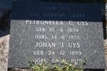 UYS Johan J. 1899-1979 & Petronella C. 1899-1955