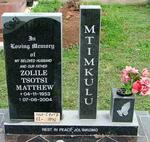 MTIMKULU Zolile Tsotsi Matthew 1953-2004