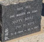 BOYLE Matty nee de WET 1894-1967